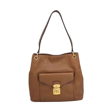 Miu Miu Sacca Vitello Phenix Bag in Brown Leather